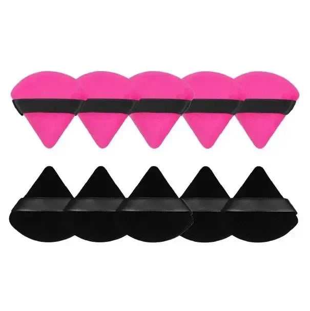 10/12 Pcs Triangle Powder Puff Wet Dry Use For Loose Powder Liquid Cosmetic Soft Plush Powder Puff Makeup Foundation