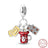 S925 Sterling Silver Princess Golf Hamster Camera Travel Three Piece Set Charms Beads 3mm DIY Fine Jewelry Making - Lootquake