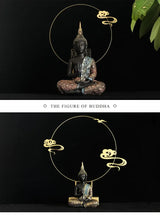Estatua grande de Buda de Tailandia, escultura de Buda de resina verde hecha a mano, budismo hindú, fengshui, figura de meditación, decoración del hogar