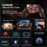 Tablette Alldocube iPlay60 Mini Turbo 8,4 pouces Snapdragon 6Gen 1 Android 14 8 Go + 8 Go de mémoire virtuelle RAM + 128 Go de ROM Widevine L1
