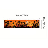 Halloween Theme Party 1.8m Banner Pumpkin Bloodstains Happy Halloween Outdoors Indoor Yard Hanging Decor Supplies