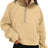 Womens Sweatshirts Half Zip Cropped Pullover Fleece Quarter Zipper Hoodies Fall outfits Clothes Thumb Hole - Lootquake
