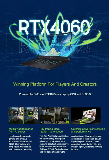 MSI Alpha 17 Gaming Laptop 17.3 Inch QHD 2.5K 240Hz IPS Screen Notebook AMD Ryzen R9-7940HX 16GB 1TB RTX4070 Gaming Computer PC - Lootquake