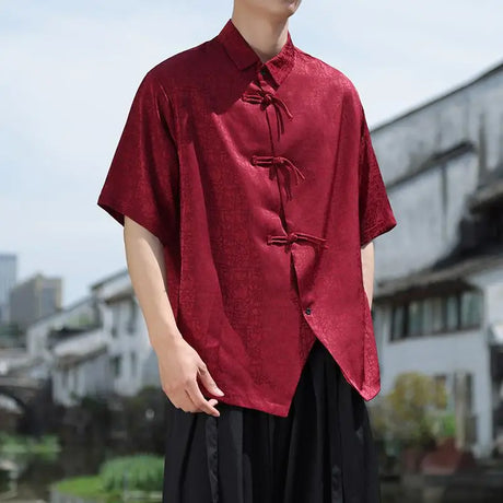 Chinese Style Mens Shirt and Blouse Luxury Men's Clothing Japanese Streetwear Vintage Fashion Korean Clothes Man Shirts 2025 5XL - Lootquake