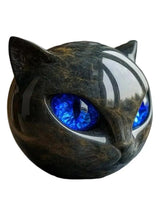 Sculpture en pierre de chat noir de luxe, sculpture en pierre de chat noir, statues de chat, décoration d'intérieur pour bureau, Halloween, chambre à coucher, bibliothèque