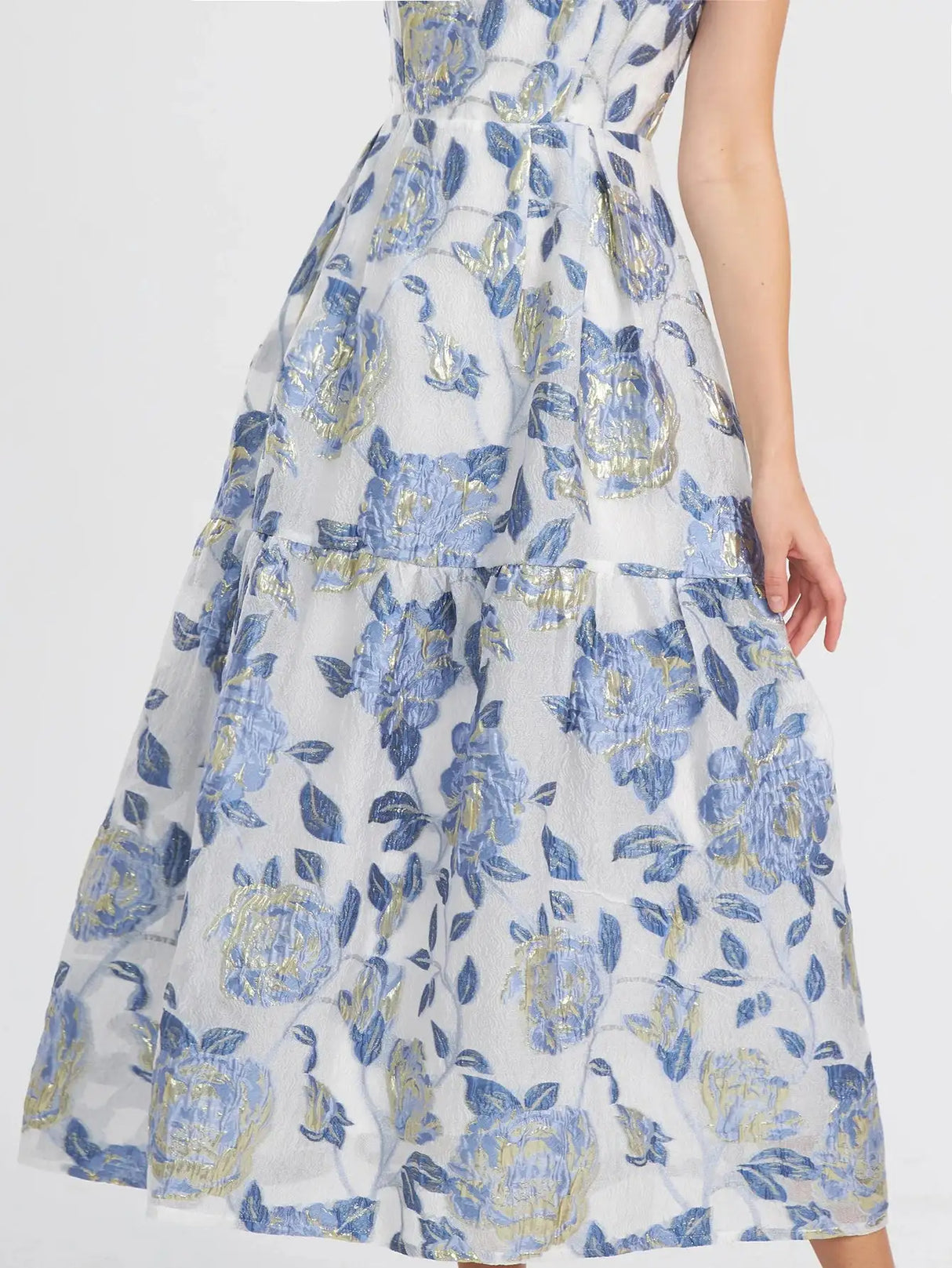 Elegant Organza Woman Dress 2024 New Arrival Long Dress Maxi Evening Sleeveless Beach Boho Summer Embroidery Flower Vestidos - Lootquake