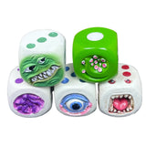 Functional Halloween Decor:Demon Sieve Micro Landscape Ornaments Display Funny Face Resin Dice Game/Desk Ornament Monster Dice