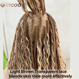 32" Bohemian Braided Wig | 613 Blonde Full Lace Box Braids | Knotless Braids with Baby Hair