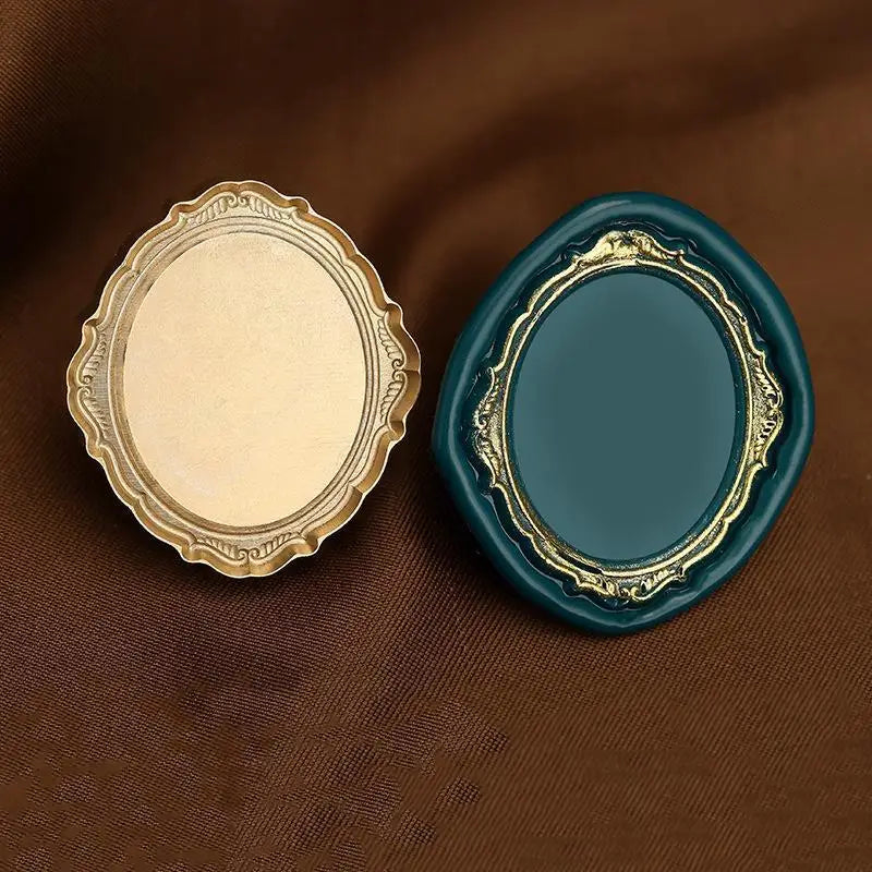Série de cadres photo, tête de tampon de cire à cacheter, peinture au feu, pour bricolage, scrapbooking, enveloppe, invitation de fête de mariage