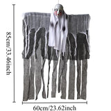 Halloween Decoration Hanging Ghost Skeleton Gauze Ghost Face Scary Pendant for Haunted House Decor, Patio Porch Skull Props