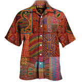 Colourful Bohemia African Graphic Shirts For Men Clothing Fashion Mens Short Sleeve Casual Y2k Lapel Blouse Summer Beach Tops - Lootquake