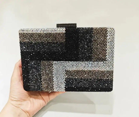 XIYUAN 2025 Women's Wallet Gem Dinner Clutch Purses Wedding Party Christmas Gift Evening Purse Bag Glass Rhinestone Evening Bags - Lootquake