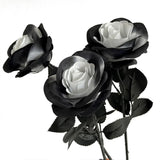 Halloween Decoration Artificial Flowers Bouquet With Pumpkins & Black Roses, Halloween Table Centerpiece For Dining Living Room