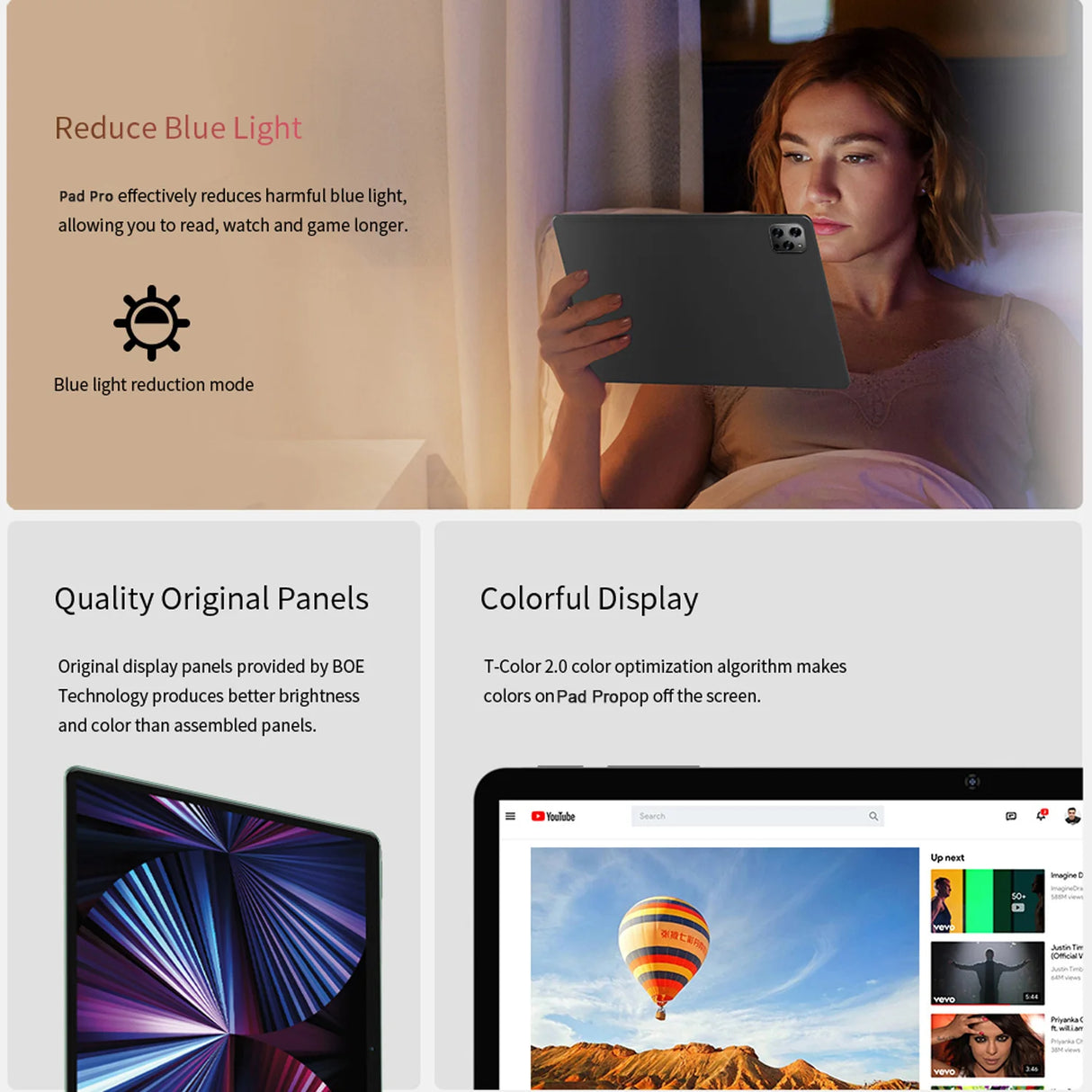 Nouvelle tablette Android 5G Pad 10,1 pouces, Octa Core, 8 Go de RAM, 512 Go de ROM, 4G LTE, 5G, WiFi, double carte SIM, écran HD, 8 000 mAh