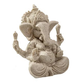 Estatua de elefante de Buda Ganesha de arenisca hecha a mano, escultura, figura para decoración del hogar y la sala de estar.