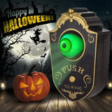 Decoração de halloween led pendurado campainha de um olho brilhante globo ocular som de terror festa de halloween decoração de c