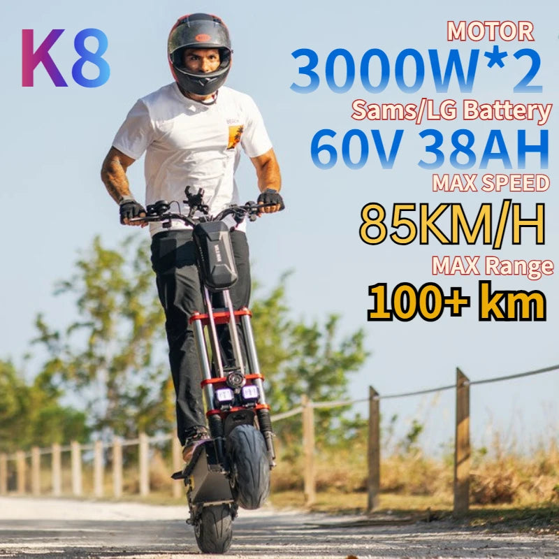 Electric Scooter DUOTTS D99 D88 K8 6000W Dual Motor 60V 40Ah Battery High Power E-Scooter Folding Off-Road Seat Electric Scooter