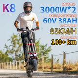 Electric Scooter DUOTTS D99 D88 K8 6000W Dual Motor 60V 40Ah Battery High Power E-Scooter Folding Off-Road Seat Electric Scooter