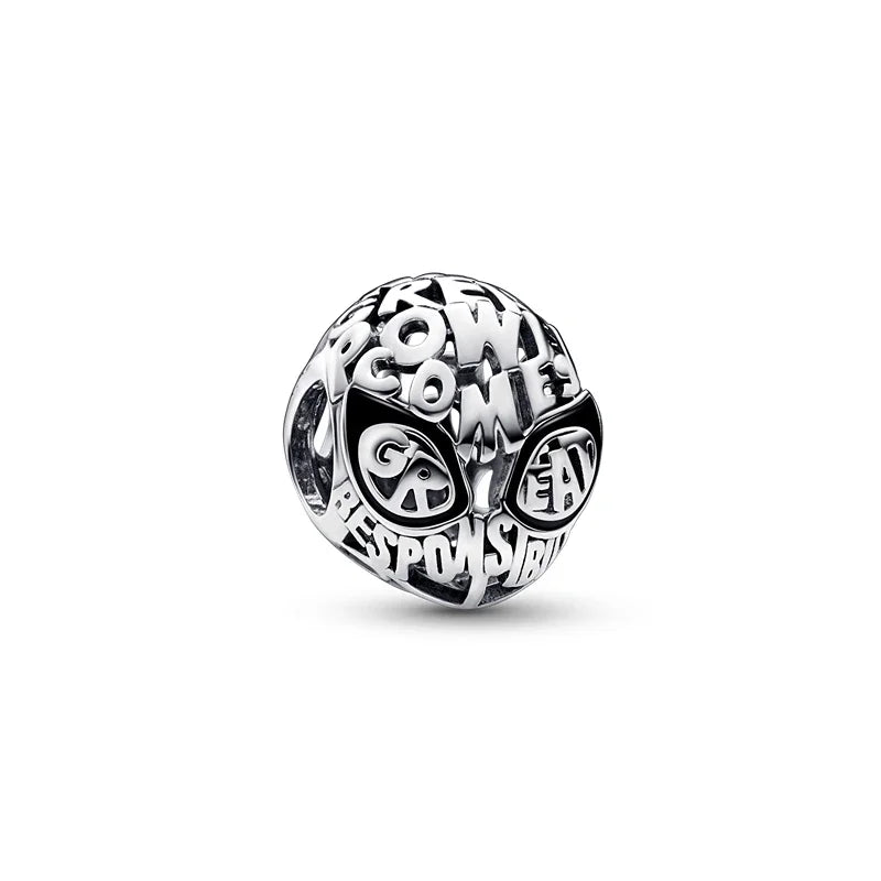 MINISO Charms de plata de ley 925 para pulseras originales de Harry Potter de 3 mm, colgantes para mujer, joyería DIY, regalos