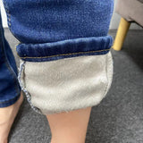 Women Thermal Jeans Winter Snow Warm Plush Stretch Jeans Lady Skinny Thicken Fleece Denim Long Pants Retro Blue Pencil Trousers - Lootquake