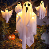 Ghost Decorations Scary LED Ghost Flying Ghost With Flexibly Adjusted Poses Halloween Pendant Decorations Hangable Party Decors