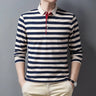 Male Sweatshirts 100℅ Cotton Pullover Stripe Business Formal Red Mens Polo Shirts Clothing Deals High Quality New Luxury Sale Xl - Lootquake