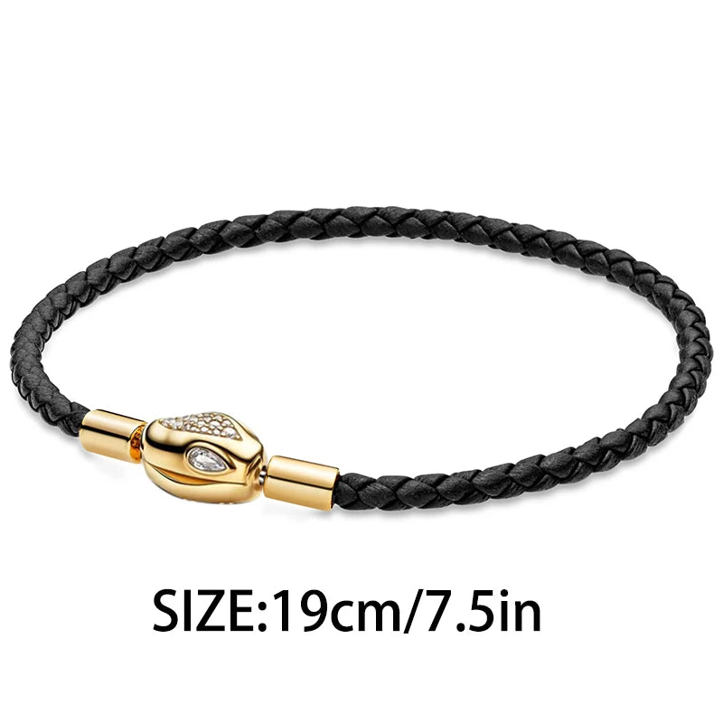 Colgante de plata 925 con forma de serpiente para San Valentín, ideal para pulseras originales de plata de ley 925 para mujer, regalo de joyería DIY.