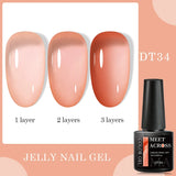 7ml Milky Jelly White Gel Nail Polish Natural Luster Long Lasting Nail Art All for Home DIY Manicure Soak Off UV LED Gel Vernis