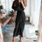 Formal Dresses For Wedding Guest Short Sleeve Long Dress Temperament Commuting High Waist Button Dress vestidos de graduación - Lootquake