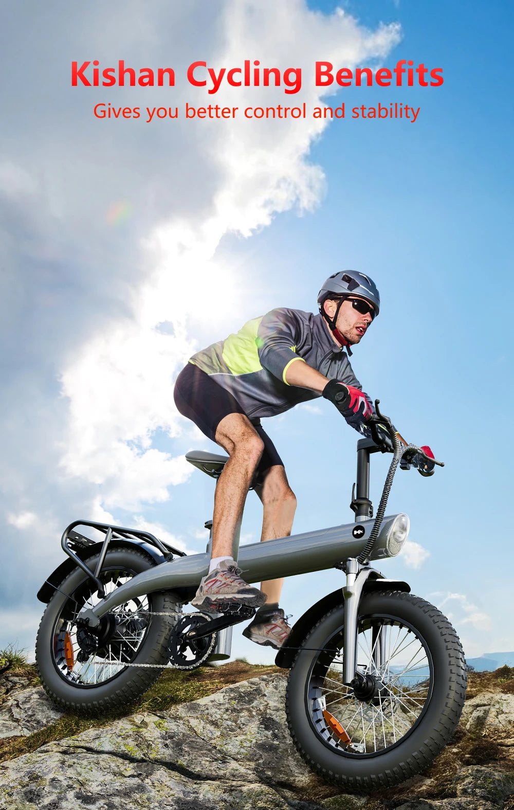 Bicicleta eléctrica para adultos HX Q20PRO de 2000 W, 48 V, 20 Ah, batería extraíble, plegable, neumáticos anchos de 20 pulgadas.
