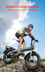 Bicicleta eléctrica para adultos HX Q20PRO de 2000 W, 48 V, 20 Ah, batería extraíble, plegable, neumáticos anchos de 20 pulgadas.