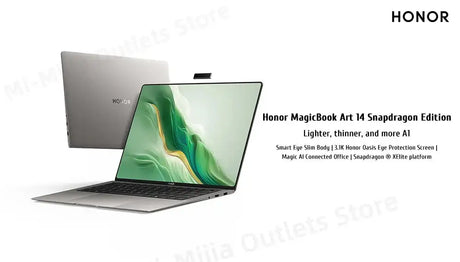 Honor MagicBook Art 14 Snapdragon Edition 1kg Ultra Thin Laptop X Elite 32G 1T 3.1K Eye Screen Notebook - Lootquake