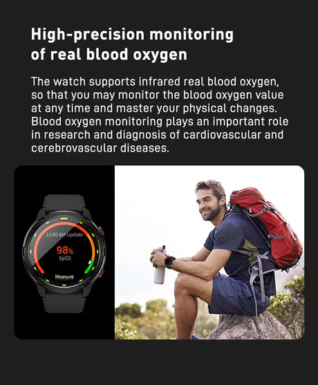 Outdoor Compass GPS Positioning Smartwatch Sports Health Fitness Detection IP68 Waterproof Multi-sport Music Control Smart Watch - Lootquake