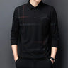 Polos de negocios formales estampados para hombre, sudaderas holgadas de corte regular, ropa de calle de algodón, tendencias de moda 2024 a granel