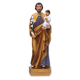 Estatuas de San José con el Niño Jesús, figuras religiosas, escultura de resina, San José, Dios, Cristo, decoración de escritorio para iglesia