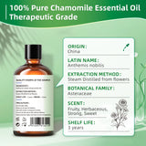 Huiles essentielles de camomille 100 ml, huile florale 100 % pure pour diffuseur, humidificateur, massage, Saint-Valentin, cadeaux pour les mères et les pères