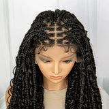 32" Boho Knotless Box Braids Wig | Lace Front | Baby Hair | Black Women