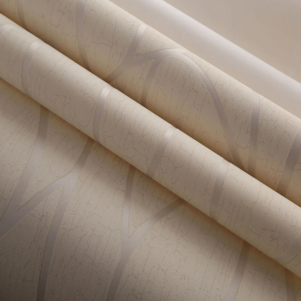 Papier peint décoratif pour chambre à coucher, 53 cm, autocollants muraux épais, rayures courbes, résistant à l'humidité, non tissé, style européen moderne