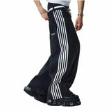 American Retro Jeans Y2K Men Women Harajuku Hip Hop Gothic Retro Pocket Embroidered Blue Baggy Jeans Low Waist Wide Leg Trousers - Lootquake