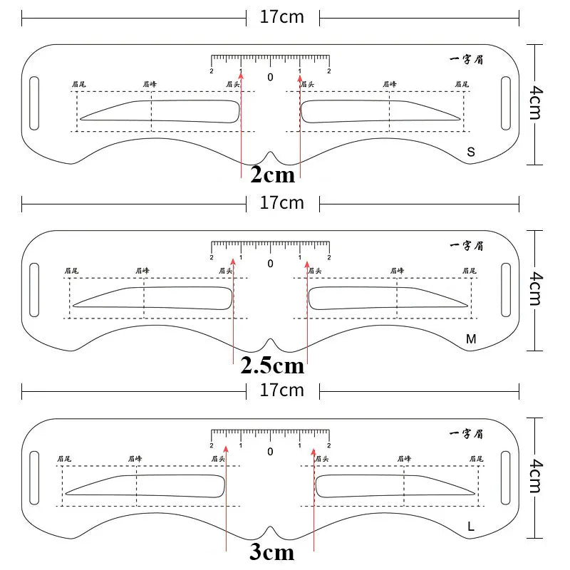 Ensemble de pochoirs à sourcils réutilisables, règle souple, outil de définition des sourcils, guide de dessin des sourcils, style, mise en forme, toilettage, modèle, carte, outils de maquillage