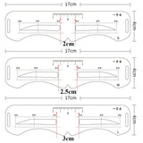 Ensemble de pochoirs à sourcils réutilisables, règle souple, outil de définition des sourcils, guide de dessin des sourcils, style, mise en forme, toilettage, modèle, carte, outils de maquillage
