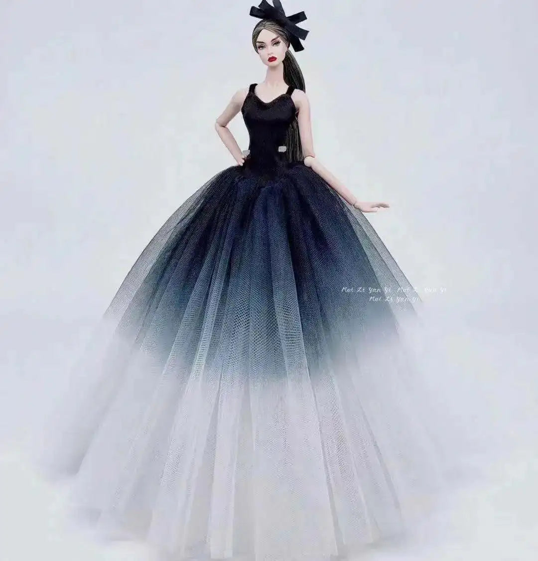 fashion for barbie elegant lady wedding dress for barbie doll clothes princesa for bjd 1/6 dress long dress accessories - Lootquake