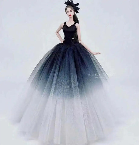 fashion for barbie elegant lady wedding dress for barbie doll clothes princesa for bjd 1/6 dress long dress accessories - Lootquake
