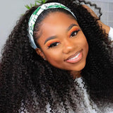 180% Density Kinky Jerry Curly Headband Wig | Glueless Peruvian Human Hair