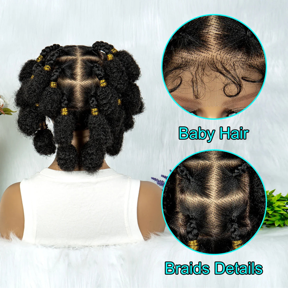 Bantu Knotless Box Braids Wig | Full Lace African Braiding Hair
