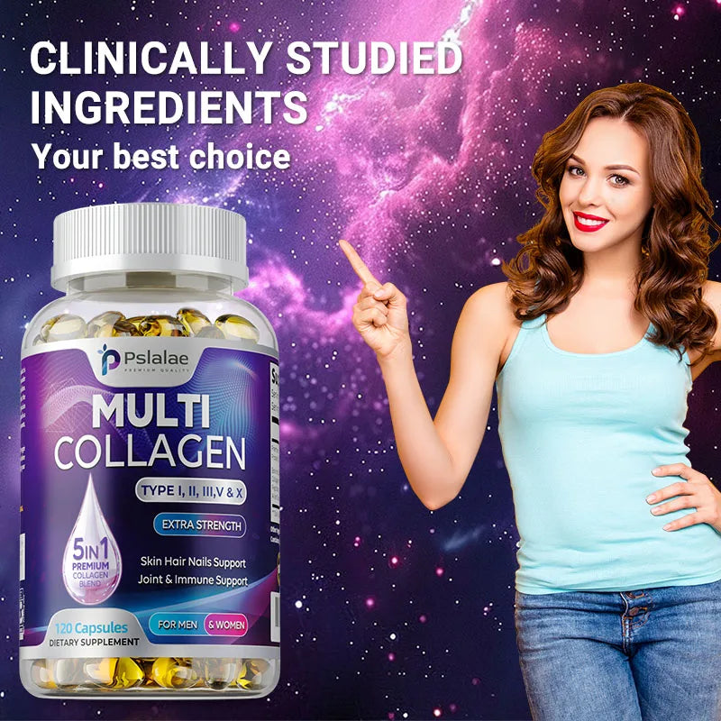 Multiple Collagen - Supports Skin, Hair, Nails and Joints Health, Support Cell Health, Anti-aging, Antioxidant