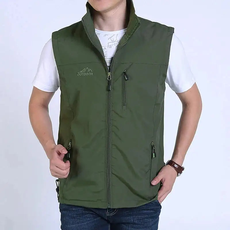 Outdoor Waterproof Jacket Men Breathable Quick Dry Hooded Jacket Coat Windbreaker Jacket Men Multi-Pockets Summer Windbreaker
