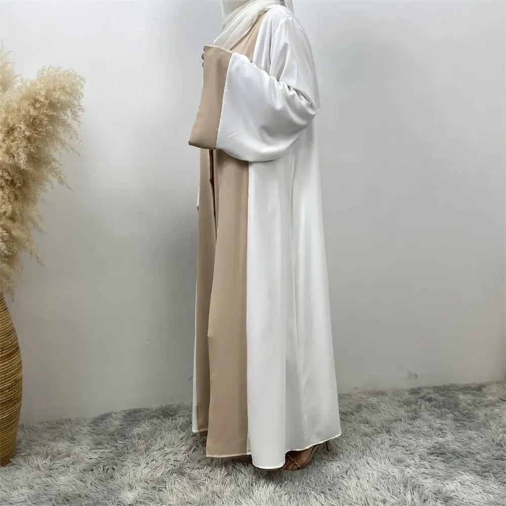 Vestido de fiesta musulmán Eid para mujer, Abaya de Ramadán, vestido largo falso de dos piezas, marroquí, Dubái, Turquía, bata Jalabiya 2024
