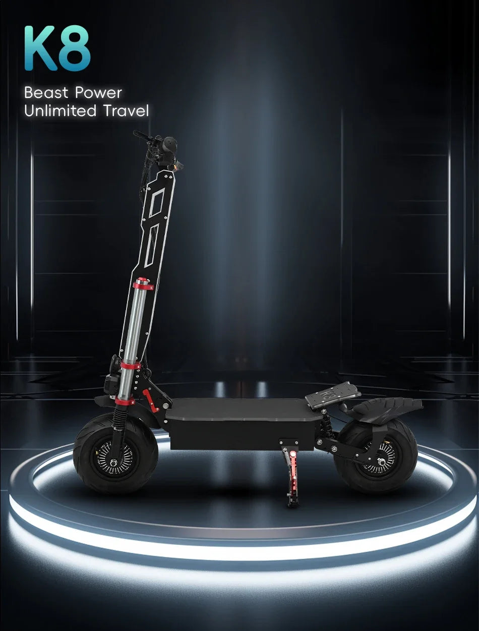 T6 6000W 60V 40ah Dual Motor Electric Scooter NFC Card Unlock E-Brake 11 Inch Tyres Max Speed 90km/h Foldable Electrics Scooter