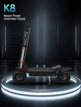 T6 6000W 60V 40ah Dual Motor Electric Scooter NFC Card Unlock E-Brake 11 Inch Tyres Max Speed 90km/h Foldable Electrics Scooter